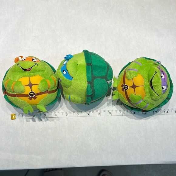 Ty Beanie Ballz TMNT Set Lot Teenage Mutant Ninja Turtles Plush Stuffed Animals - Picture 9 of 9